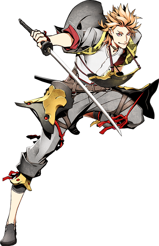 10s, 1boy, alpha_transparency, armor, belt, black_gloves, blonde_hair, fingerless_gloves