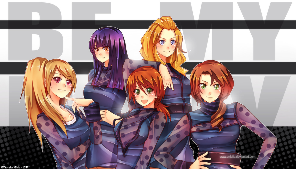 5girls, ahn_sohee, animification, be_my_baby_(song), dress, enjelia, jyp_entertainment, kim_yubin