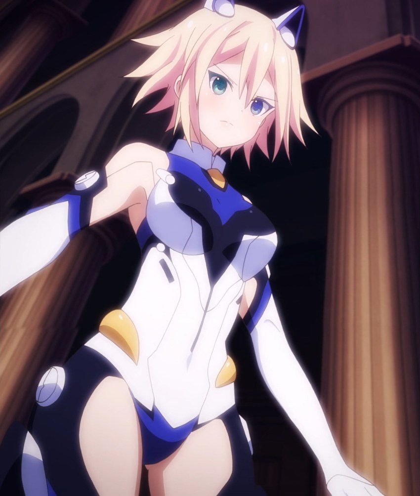 10s, 1girl, ange_vierge, anime_screenshot, blonde_hair, blue_eyes, code_omega_77_stella, female_focus