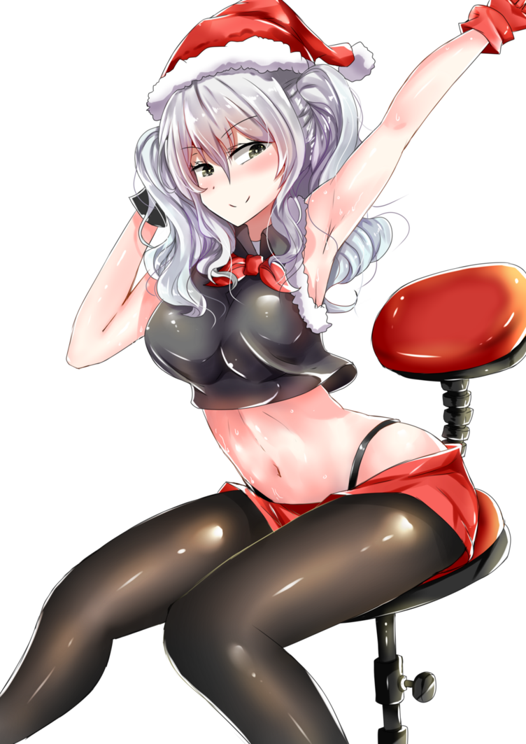 10s, 1girl, armpits, black_gloves, blush, breasts, chair, female_focus