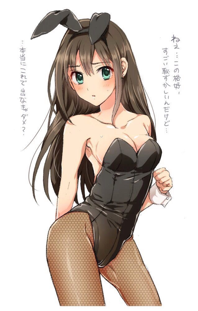 10s, 1girl, animal_ears, bad_id, bad_pixiv_id, breasts, brown_hair, cleavage