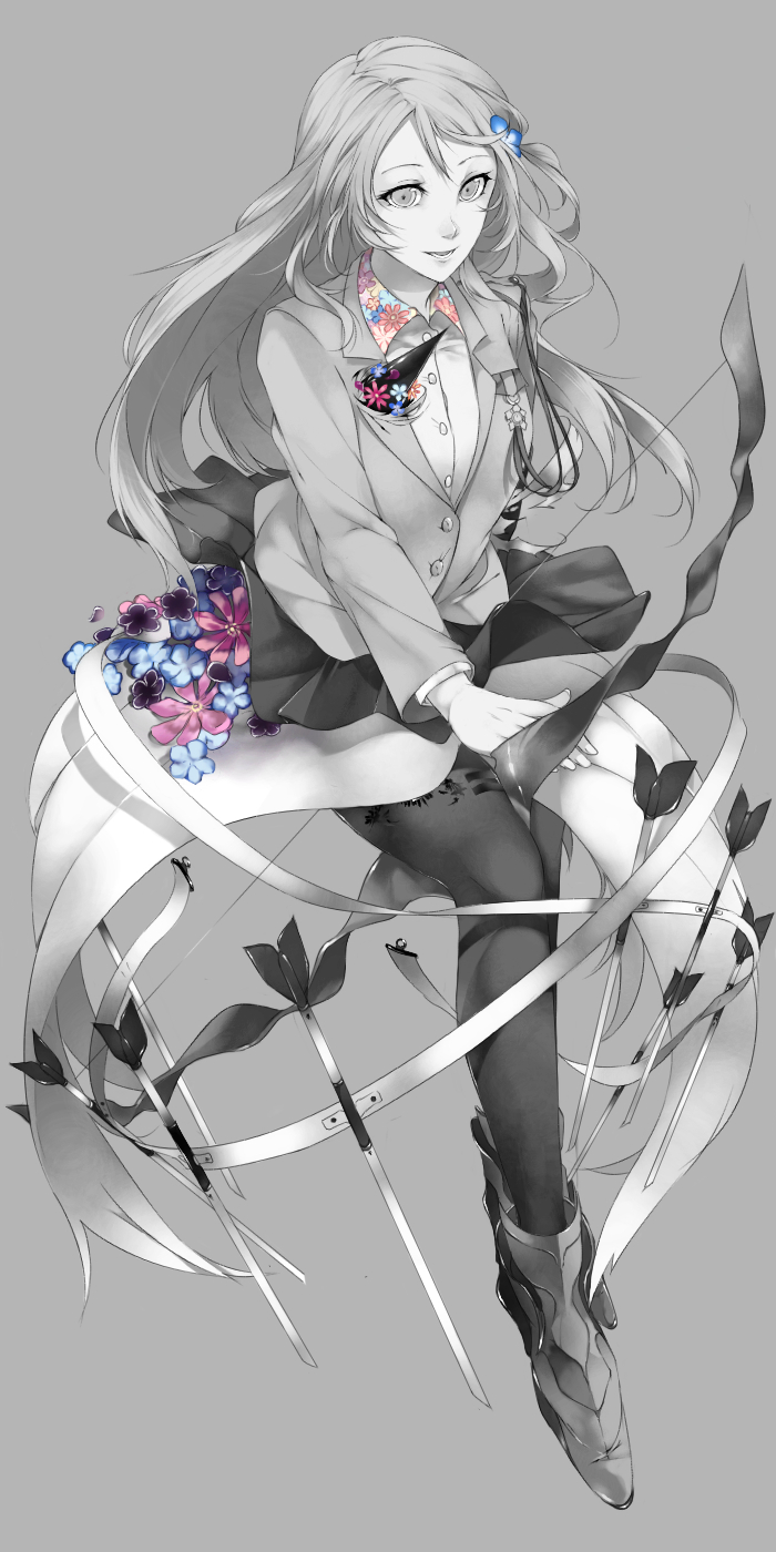 1girl, arrow_(projectile), bad_id, bad_pixiv_id, bow_(weapon), caligula_(game), caligula_(series), female_focus