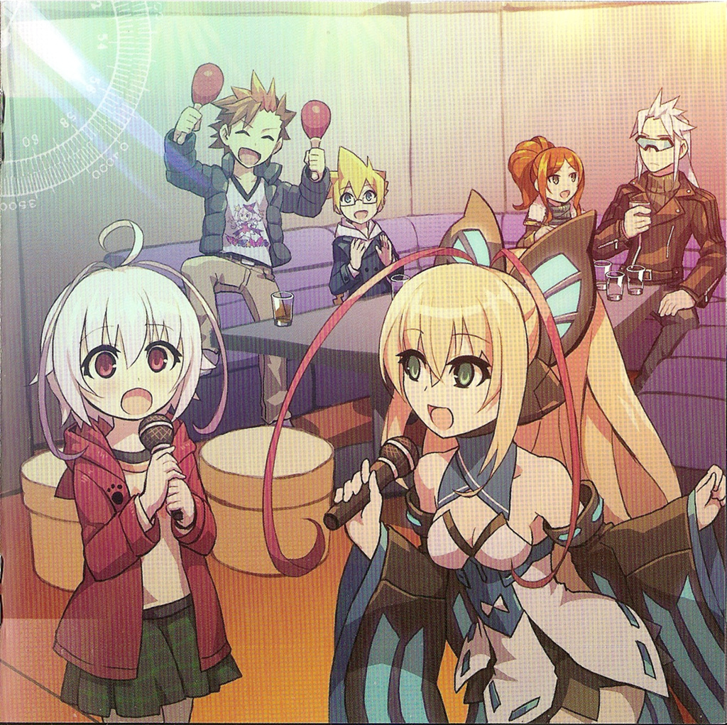 asimov_(gunvolt), azure_striker_gunvolt, gino_(gunvolt), gunvolt, joule_(gunvolt), lumen_(gunvolt), monica_(gunvolt), official_art