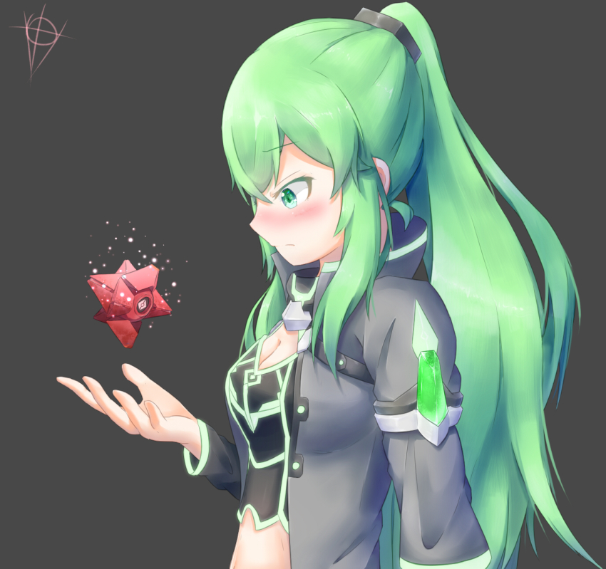 1girl, blush, breasts, cleavage, crota, destiny_(game), female_focus, genderswap