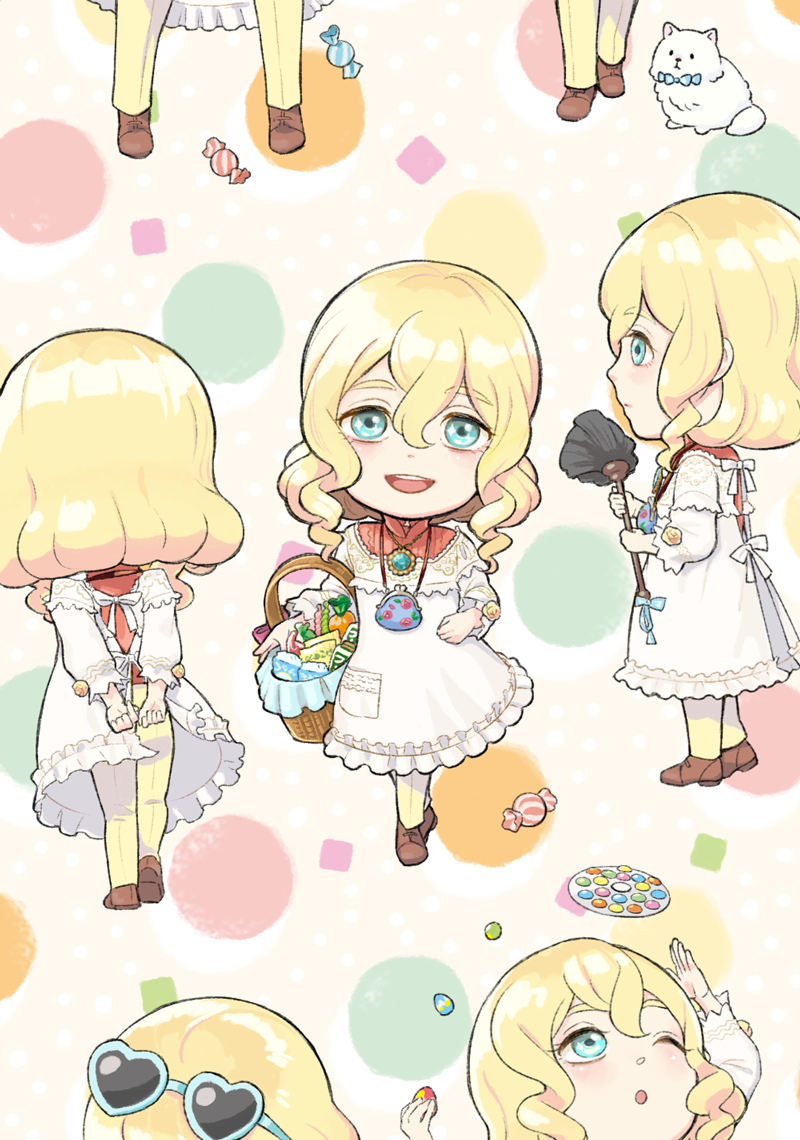 10s, 1boy, amaifu, andou_mario, androgynous, apron, bad_id, bad_pixiv_id