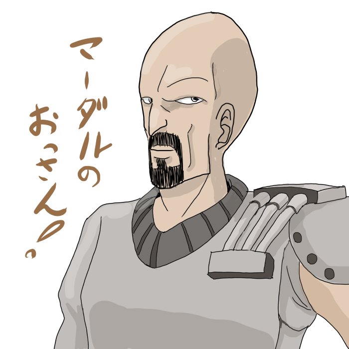 1boy, artist_request, bald, kikou-kai_galient, male_focus, mardoul, solo