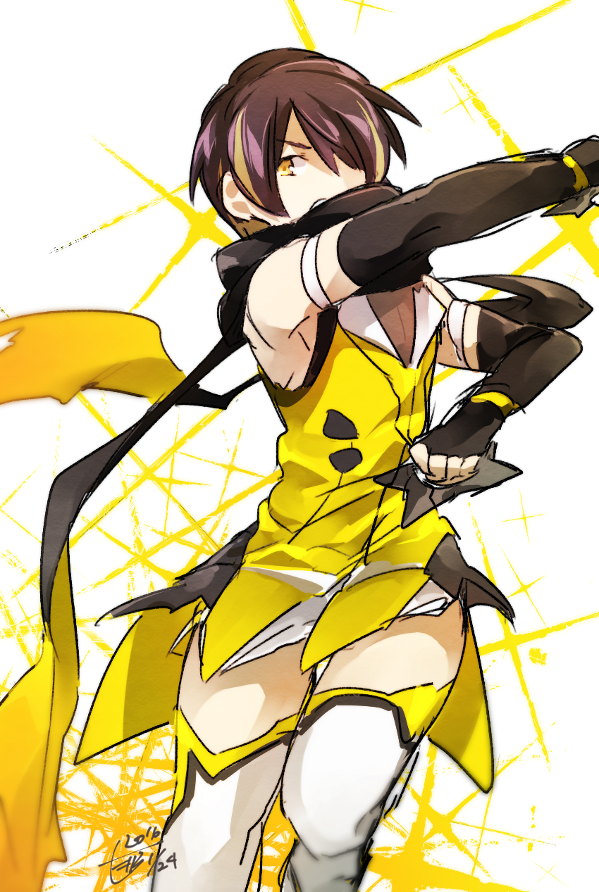 10s, 1boy, 2016, black_gloves, choukou_(alicesoft), choukou_sennin_haruka, cosplay, dated