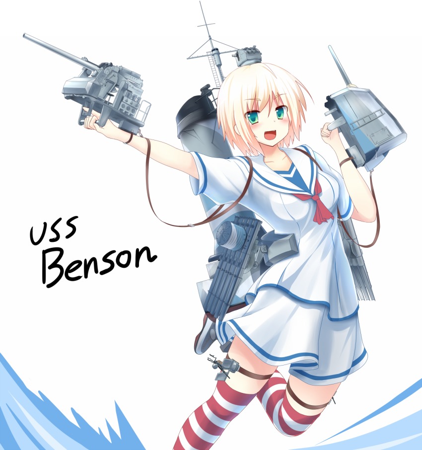 1girl, :d, antennae, breasts, character_name, collarbone, eyebrows, female_focus