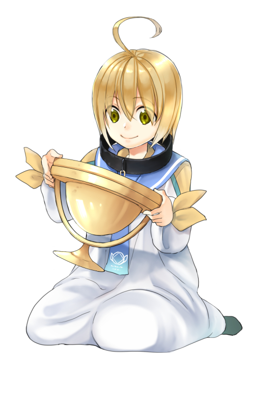 1boy, ahoge, blonde_hair, child, green_eyes, jewelry, laphicet_(tales), male_focus
