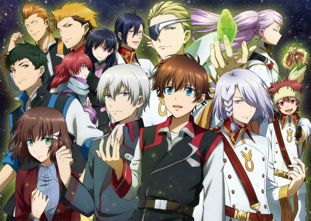 10s, 5girls, 6+boys, a-drei, bad_id, bad_pixiv_id, belt, black_hair