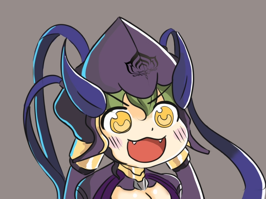 1girl, female_focus, flower, green_hair, gyate_gyate, headgear, image_sample, lotus_(warframe)