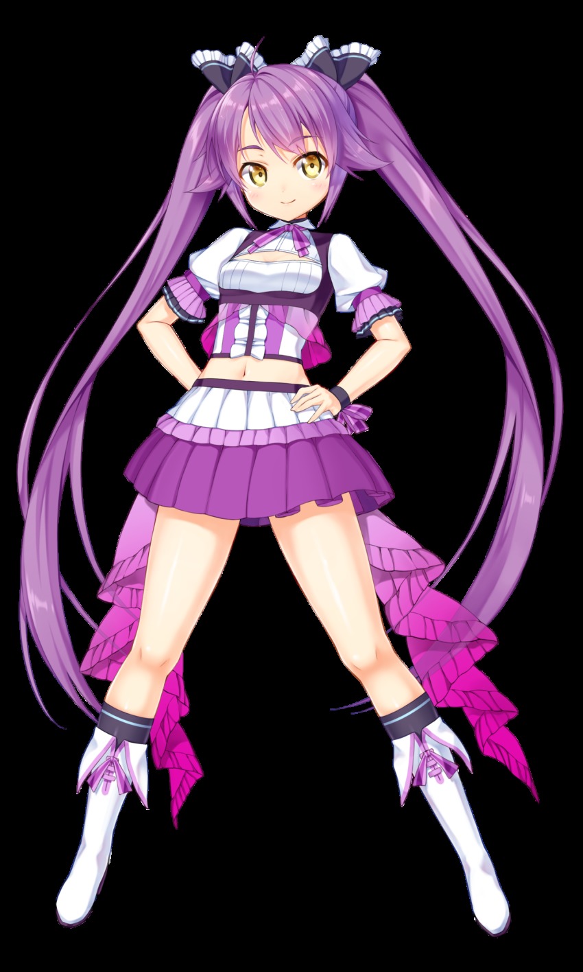 1girl, boots, cleavage_cutout, clothing_cutout, female_focus, full_body, hands_on_own_hips, highres