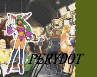 1girl, animal_ears, green_hair, long_hair, lowres, peridot_(puchi_carat), puchi_carat, taito