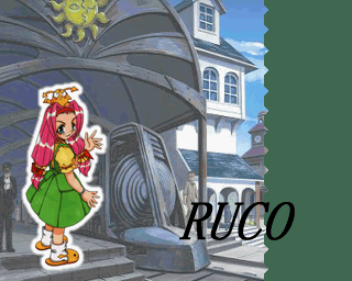 1girl, building, kumi-kumi, looking_back, lowres, puchi_carat, rquo_howlite, sky