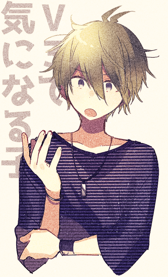 10s, 1boy, amami_rantaro, blonde_hair, danganronpa_(series), danganronpa_v3:_killing_harmony, jewelry, male_focus