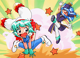 brother_and_sister, dearl_aragonite, explosion, lowres, pearl_aragonite, puchi_carat, siblings, star_(symbol)