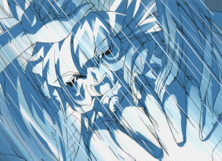 1girl, bad_end, long_hair, lowres, open_mouth, puchi_carat, sapphire_corundum, taito