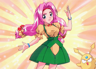 1girl, aged_up, kumi-kumi, lowres, pink_hair, puchi_carat, rquo_howlite, taito