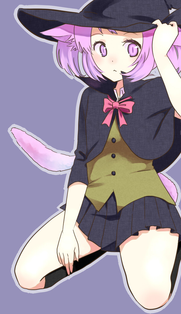 1girl, animal_ears, cat_ears, female_focus, hat, ichimatsu_(niru), original, solo
