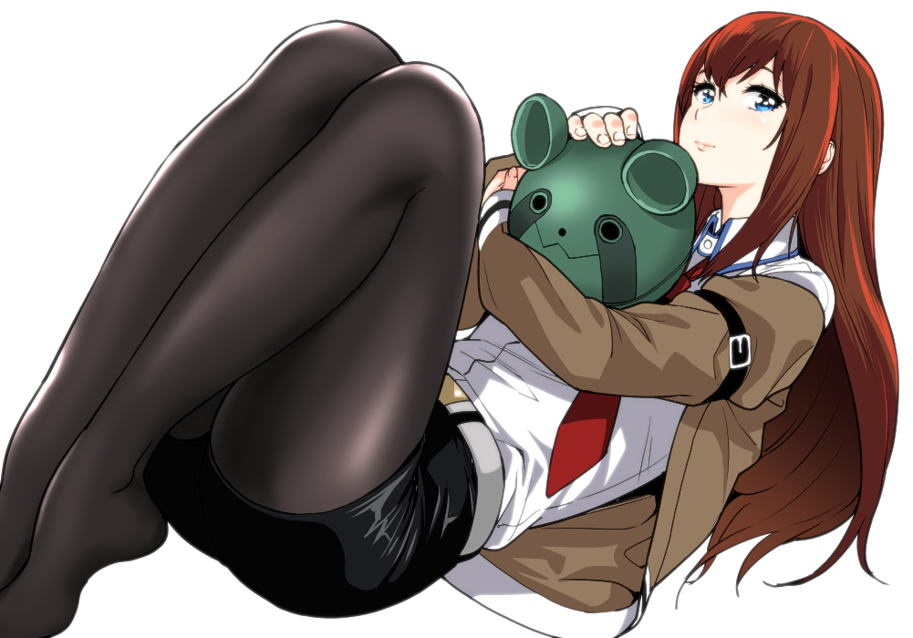 1girl, armband, belt, black_pantyhose, blue_eyes, brown_hair, dress_shirt, jacket