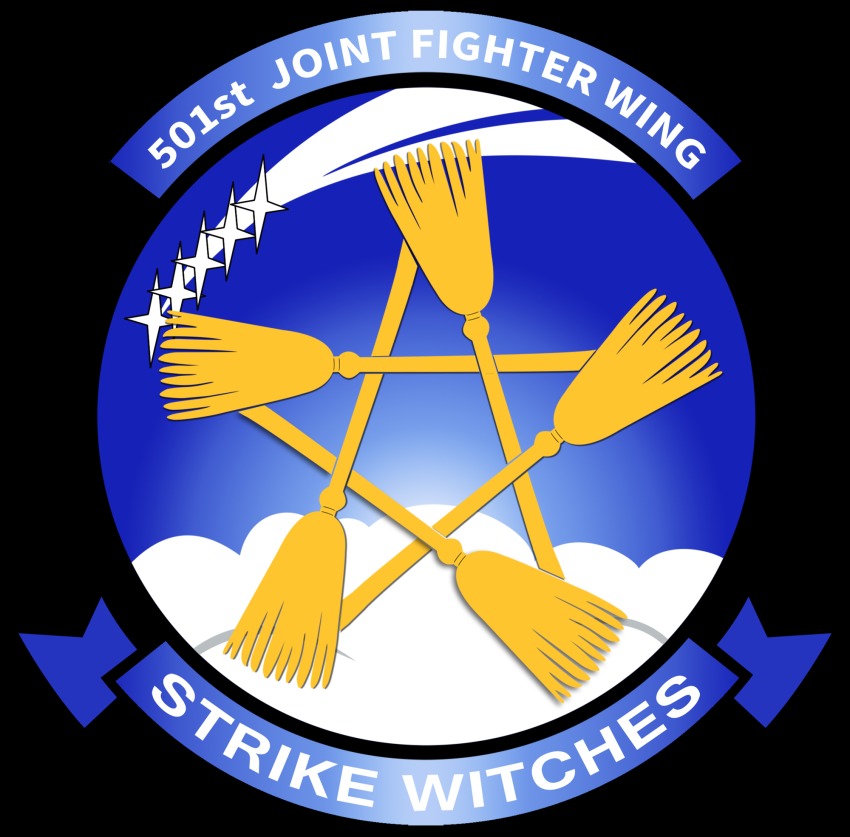 501st_joint_fighter_wing_(emblem), broom, close-up, cloud, contrail, emblem, english_text, heita0524, highres, no_humans, simple_background, star_(sky), star_(symbol), strike_witches, transparent_background, white_background, world_witches_series