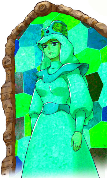 1girl, artist_request, breasts, dress, felia_vorder, female_focus, hat, kikou-kai_galient, petrification, solo, standing