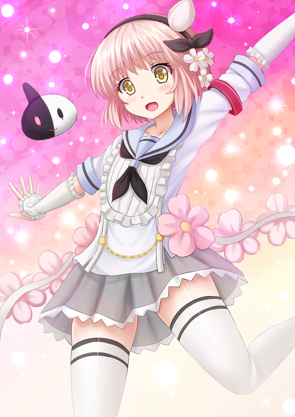 10s, 1girl, fav_(mahoiku), flower, hair_flower, hair_ornament, hairband, highres