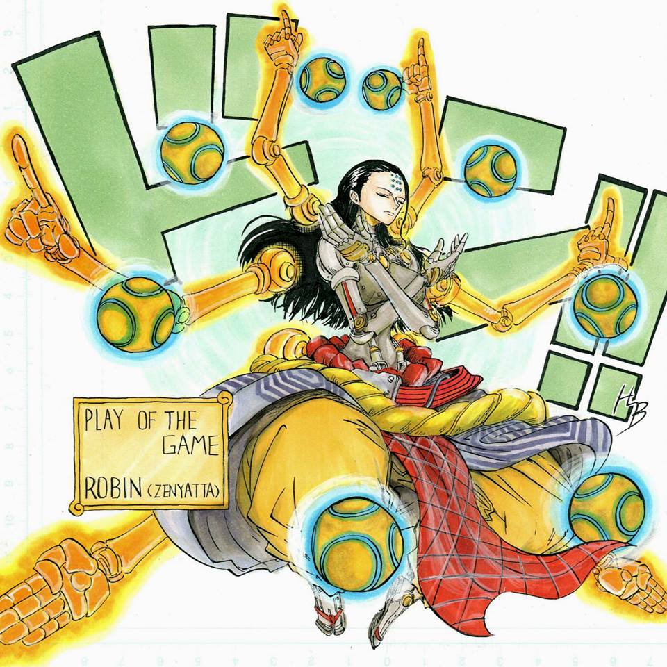 1girl, black_hair, cosplay, hana_hana_no_mi, nico_robin, omnic, one_piece, overwatch