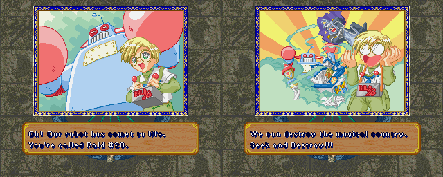 artist_request, destruction, glasses, lumini_rald, paz_(puchi_carat), puchi_carat, robot, taito