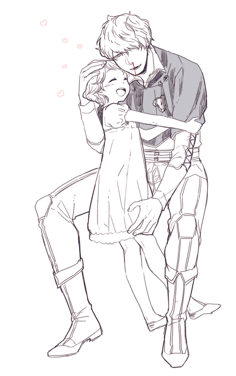 10s, 1boy, 1girl, ^_^, bad_id, bad_pixiv_id, black_clover, blood