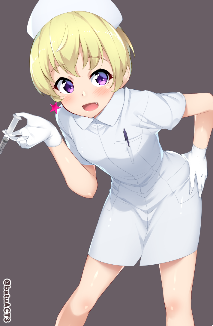 10s, 1girl, :d, aikatsu!, aikatsu!_(series), alternate_costume, batsu, bent_over