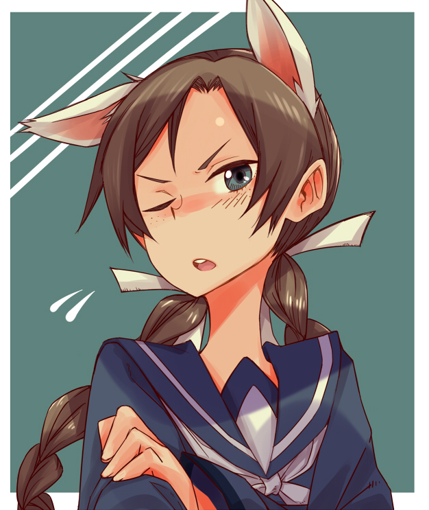 10s, 1girl, animal_ears, bad_id, bad_pixiv_id, blue_eyes, blush, braid