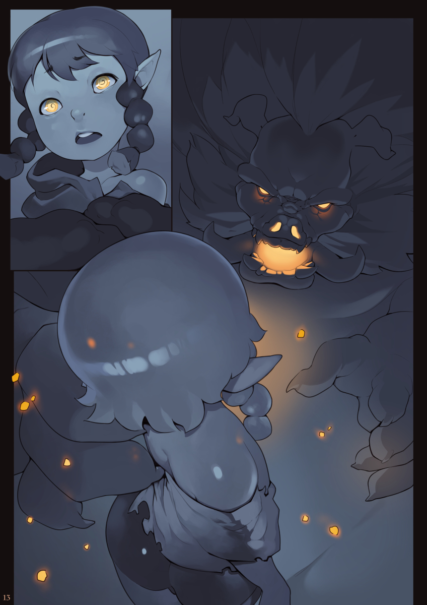 1girl, bad_id, bad_pixiv_id, bare_shoulders, bike_shorts, braid, cloak, comic