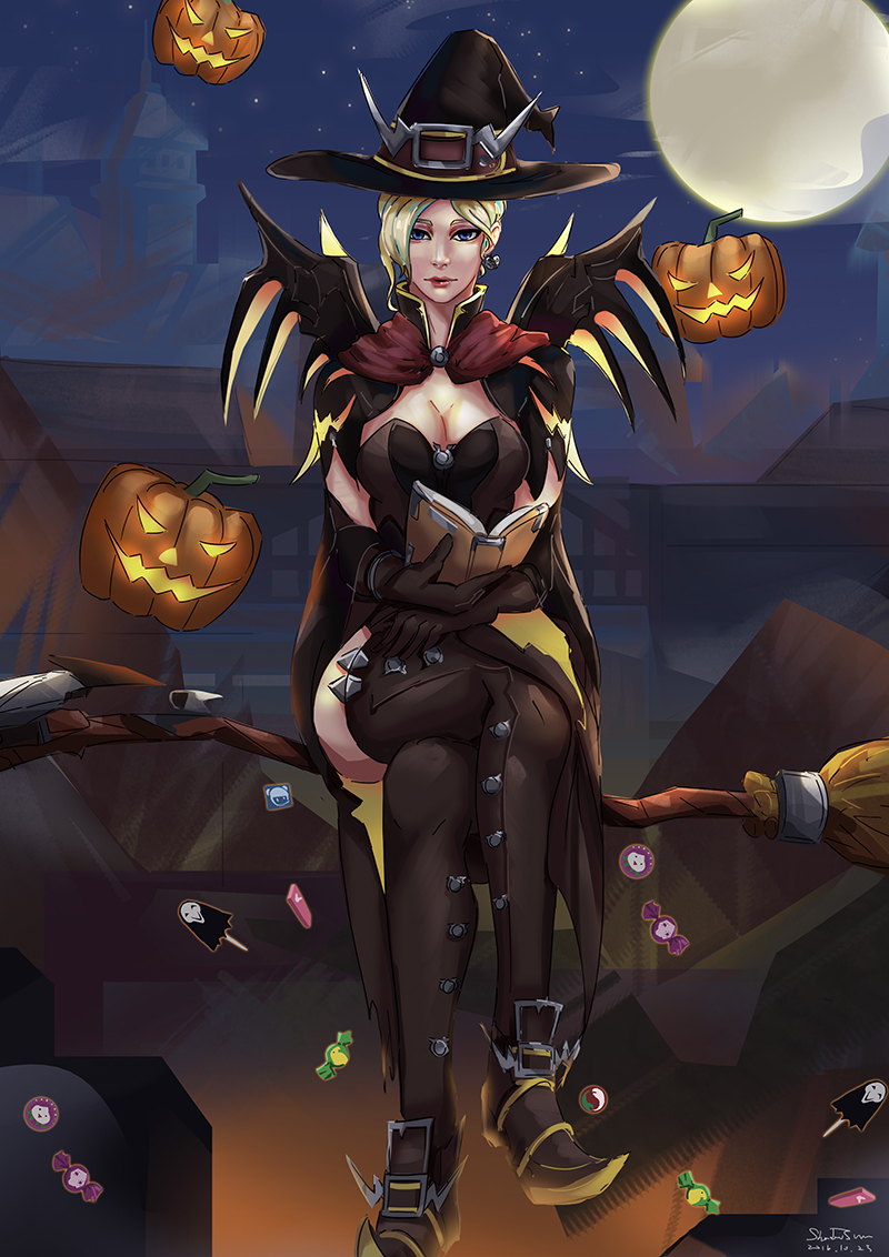 10s, 1girl, 2016, artist_name, blonde_hair, blue_eyes, book, breasts