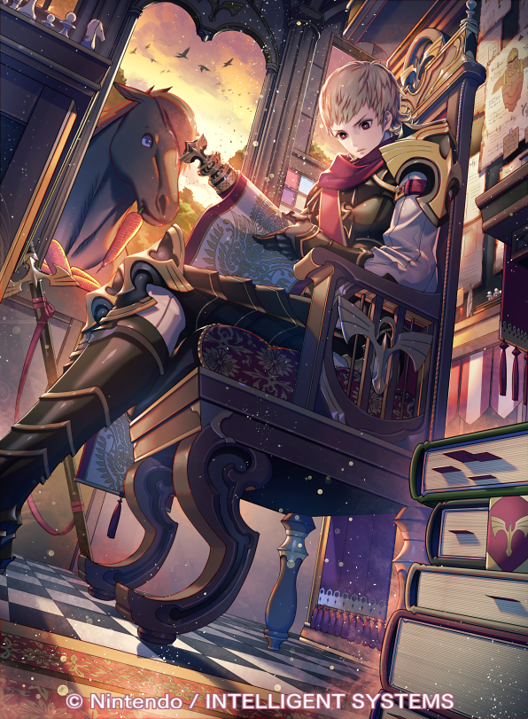 1boy, armor, armored_boots, bird, blonde_hair, book, boots, carrot