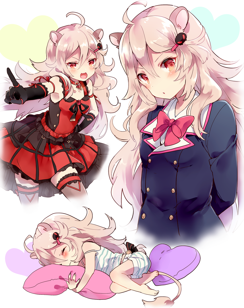 10s, 1girl, ahoge, ailane_(show_by_rock!!), animal_ears, bad_id, bad_pixiv_id, black_gloves