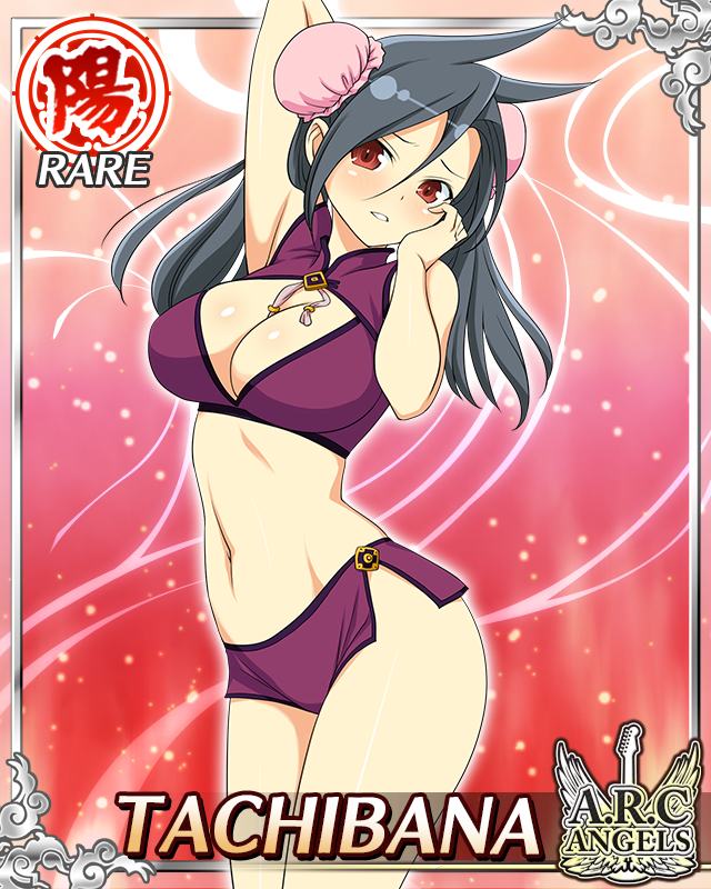 10s, 1girl, breasts, card_(medium), character_name, china_dress, chinese_clothes, dress