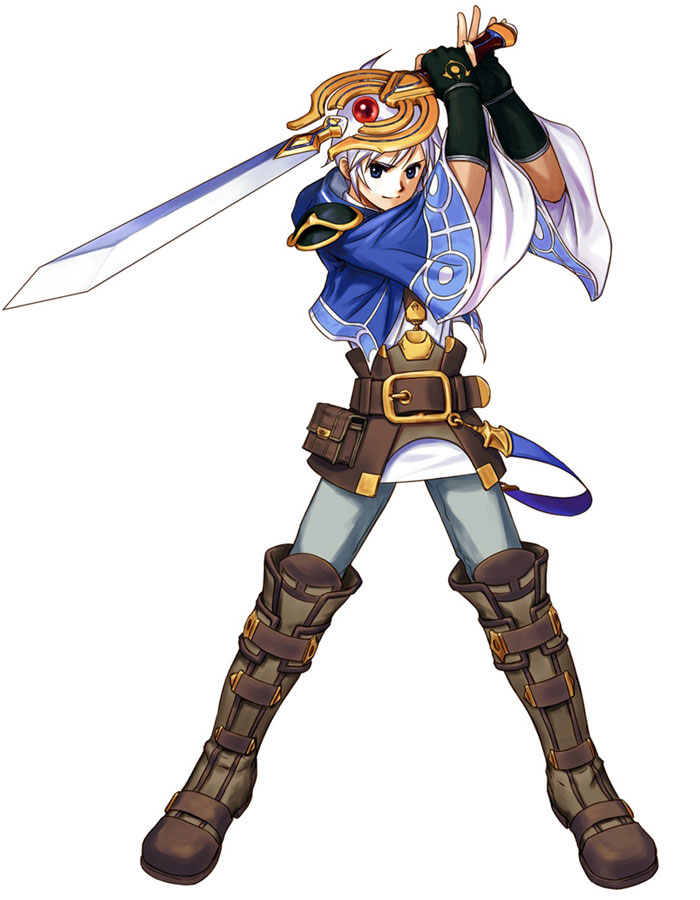 1boy, atelier_(series), atelier_iris, atelier_iris_eternal_mana_2, belt, blue_eyes, boots, felt_blanchimont