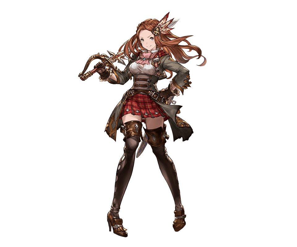 10s, 1girl, black_thighhighs, brown_eyes, brown_hair, carren, carren_(granblue_fantasy), coat