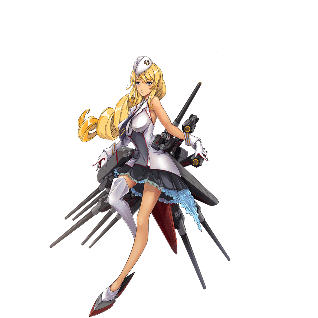 1girl, black_skirt, blonde_hair, boots, breasts, cannon, dress, drill_hair