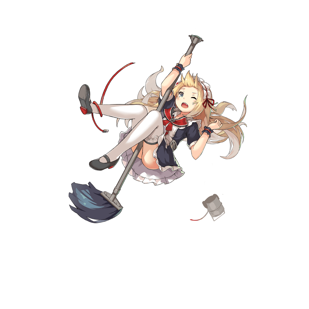 1girl, alternate_costume, apron, ass, between_legs, black_shoes, blonde_hair, blue_eyes