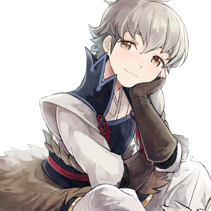 1boy, fingerless_gloves, fire_emblem, fire_emblem_fates, fur_trim, gloves, grey_hair, harukawa