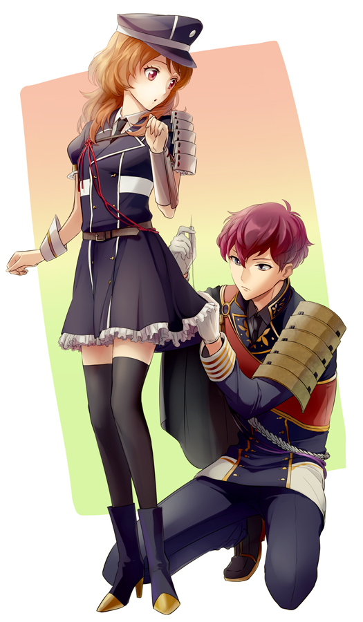 10s, 1boy, 1girl, :o, aikatsu!, aikatsu!_(series), armor, belt