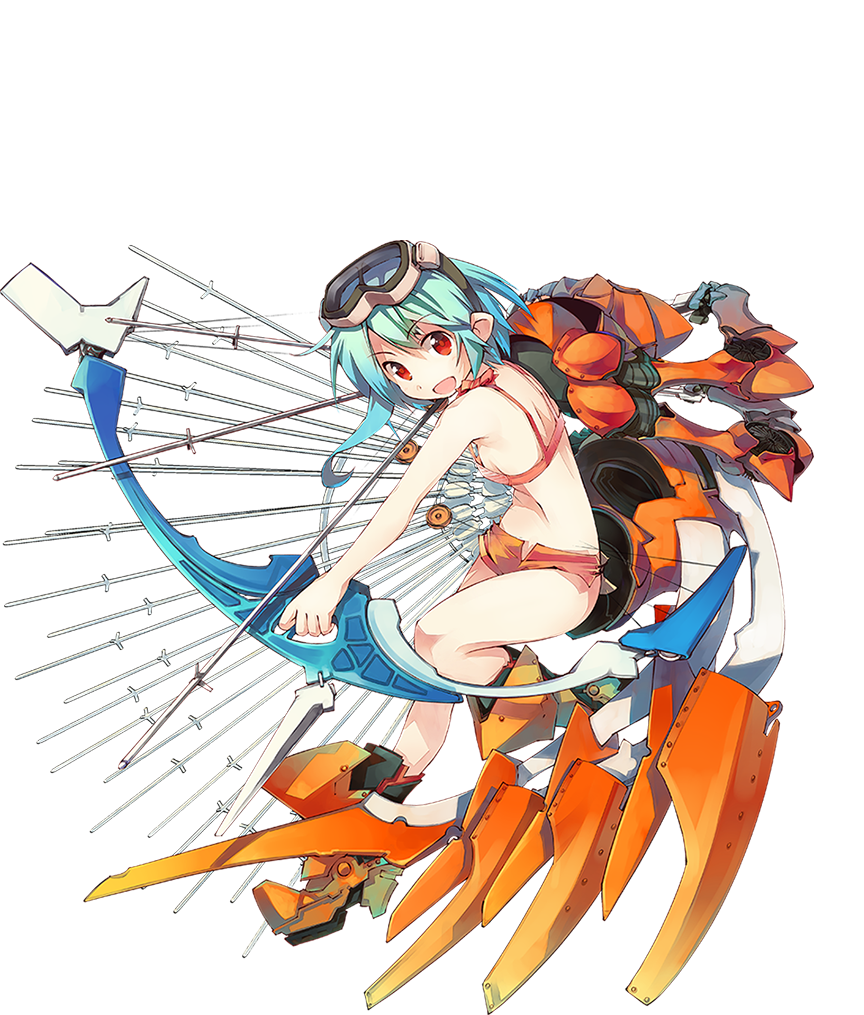 1girl, aqua_hair, arrow_(projectile), awakening_(sennen_sensou_aigis), boots, bow_(weapon), claire_(sennen_sensou_aigis), drawing_bow