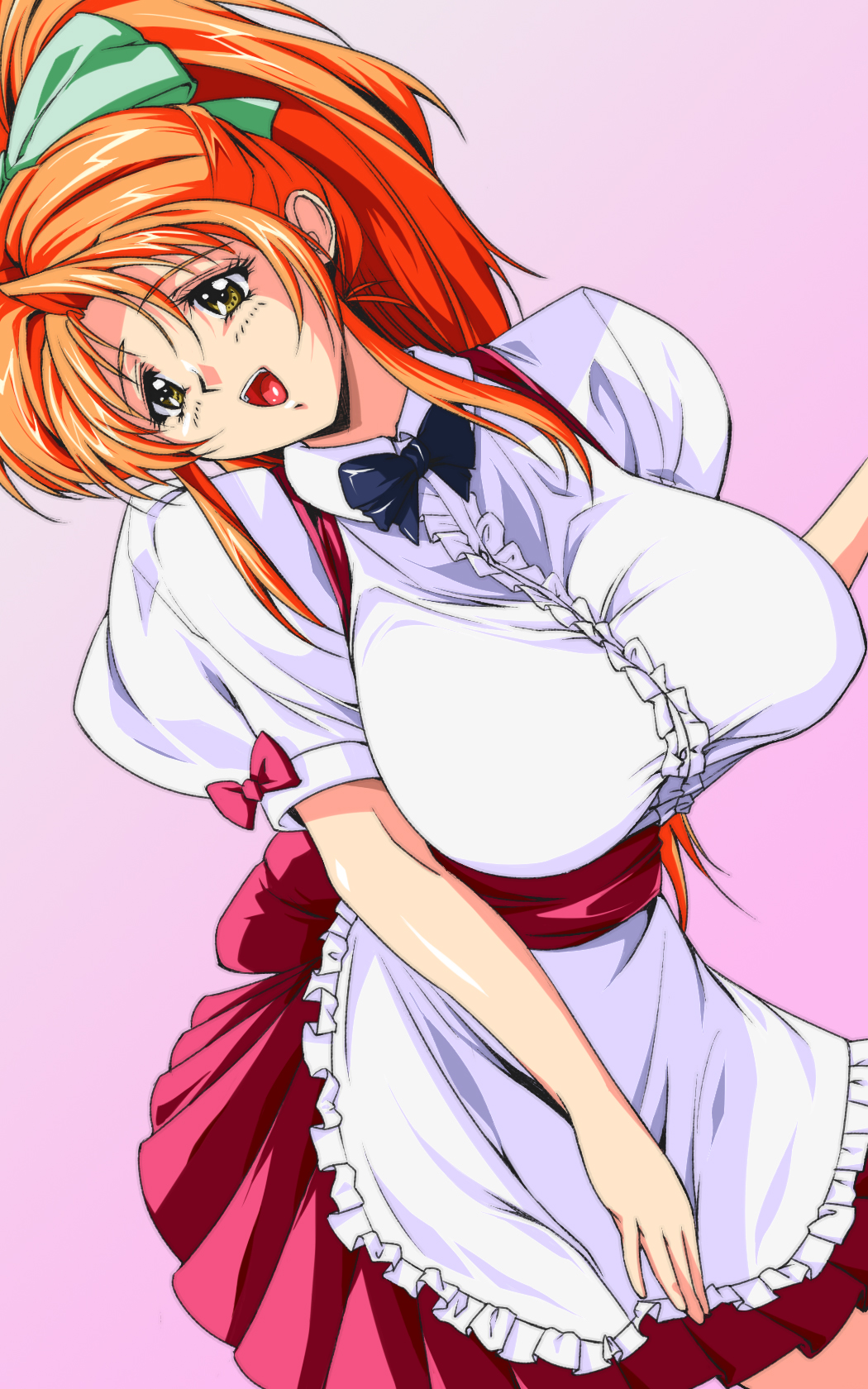 1girl, bow, bowtie, breasts, collared_shirt, cowboy_shot, female_focus, final_romance_2