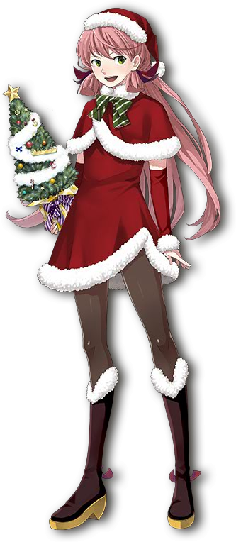 10s, 1girl, akashi_(christmas)_(kancolle), akashi_(kancolle), christmas_tree, female_focus, fujikawa, full_body