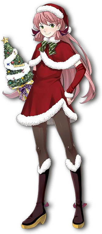 10s, 1girl, akashi_(christmas)_(kancolle), akashi_(kancolle), christmas_tree, female_focus, fujikawa, full_body