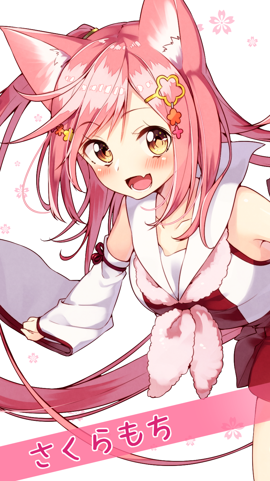 1girl, :d, animal_ears, bad_id, bad_pixiv_id, blush, breasts, character_name