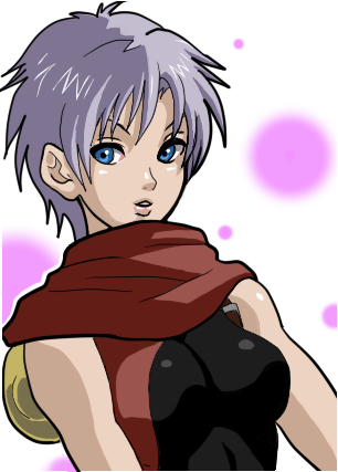 1girl, :d, arc_the_lad, arc_the_lad_ii, bare_shoulders, blush, female_focus, gender_request