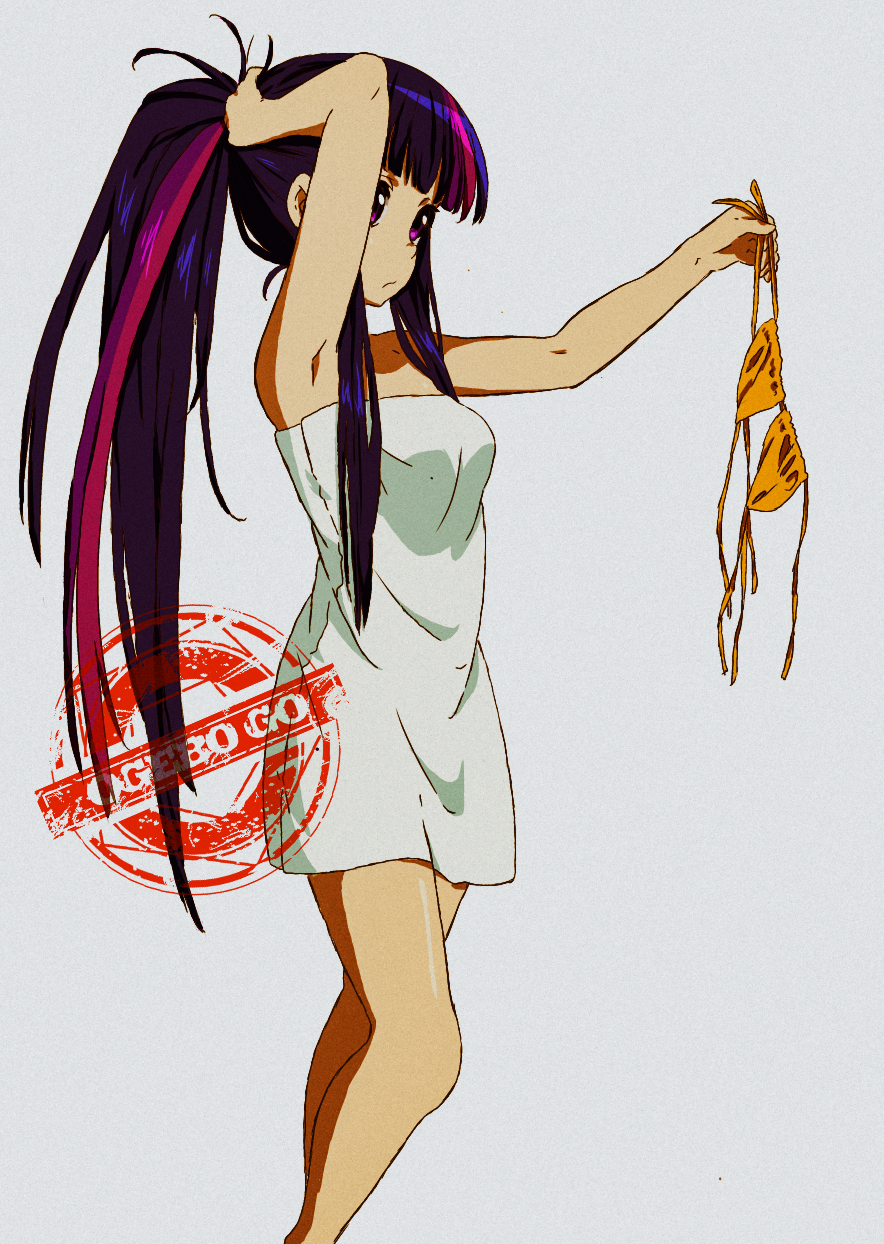 bikini, blue_hair, highres, my_little_pony, ogebo_go, personification, swimsuit, towel, twilight_sparkle